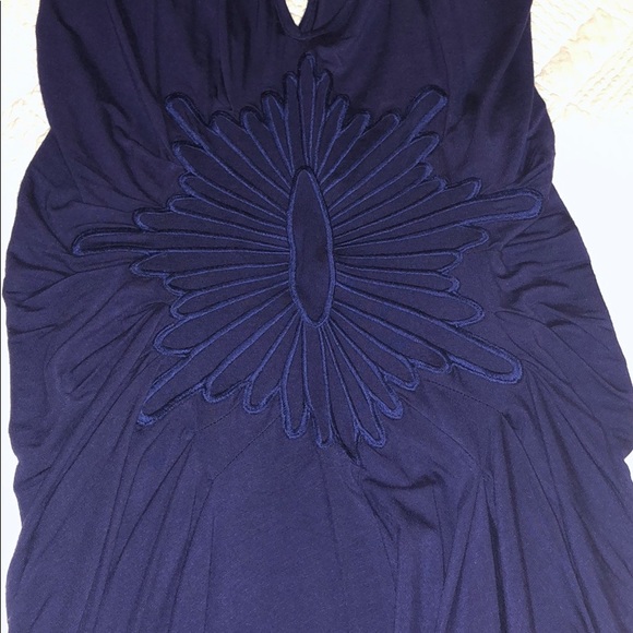 Catherine Malandrino Navy Ruched Dress - Picture 5 of 7